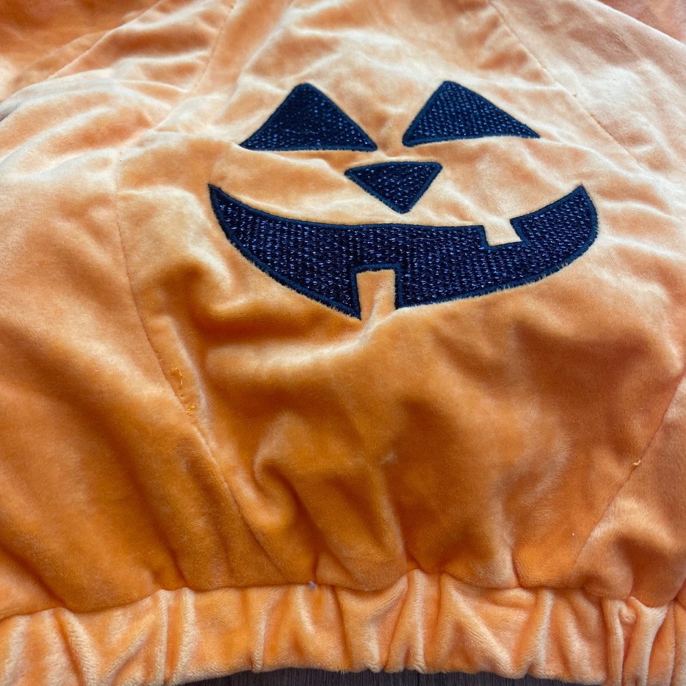Target Toddler Pumpkin Costume‎ 12-18 Months Orange Plush Jack-O-Lantern 2pc Set - Picture 6 of 9